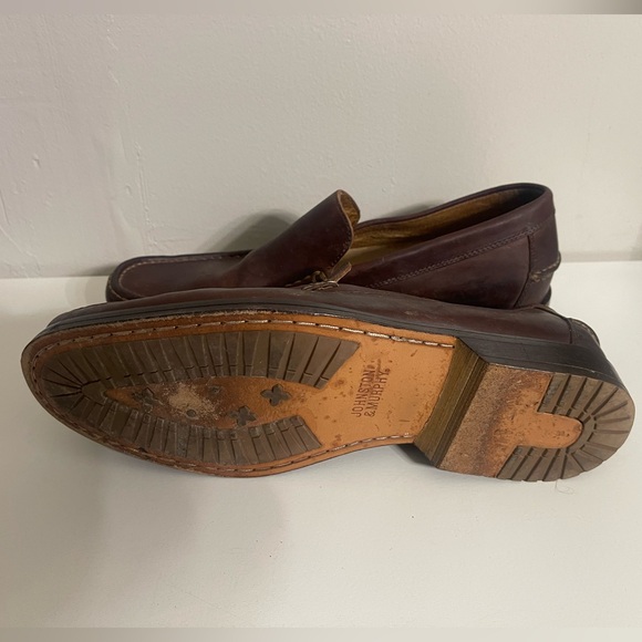 Johnston & Murphy Men’s Genuine Tan Leather Loafers Size 10 - Picture 7 of 9
